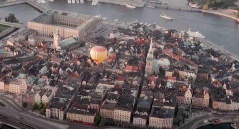 Helikoptertur över stockholms stad